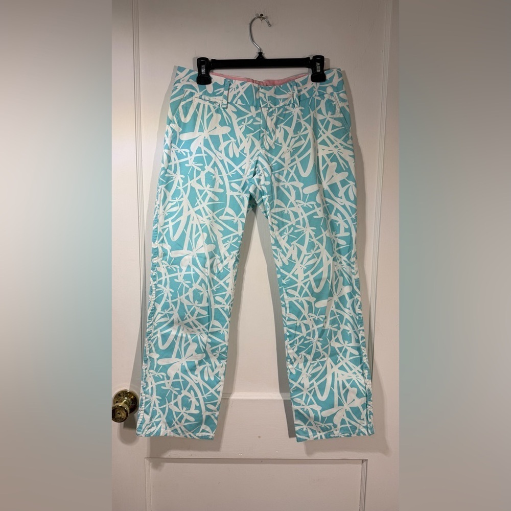 Lilly Pulitzer dragonfly print pants 100% Cotton